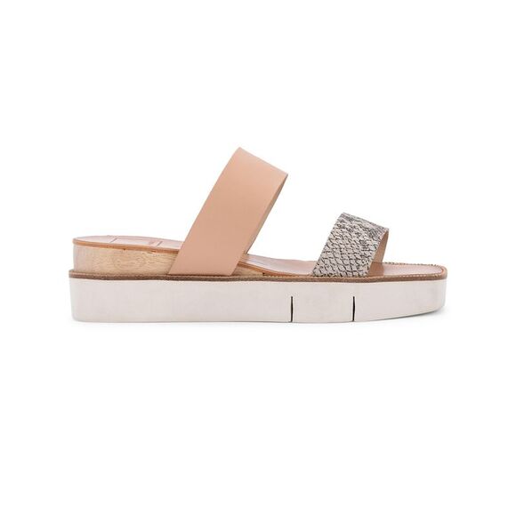 DOLCE VITA Shoes - DOLCE VITA Womens Beige skin 1/2" Platform Parni Wedge   Slide Sals 9.5
